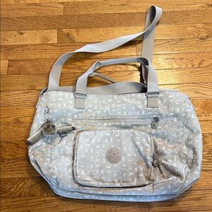 Kipling Maxwell Beige Tote with Monkey Charm